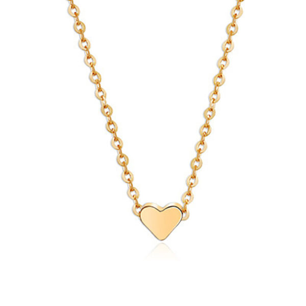 Simple Fashion Gold Color Double-sided Love Pendant Necklaces Clavicle Chains Necklace Women Jewelry Valentines Day Gift - Image 5