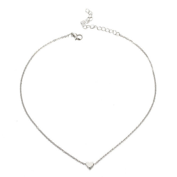Simple Fashion Gold Color Double-sided Love Pendant Necklaces Clavicle Chains Necklace Women Jewelry Valentines Day Gift - Image 3
