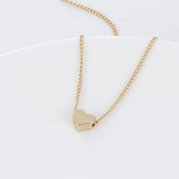 Simple Fashion Gold Color Double-sided Love Pendant Necklaces Clavicle Chains Necklace Women Jewelry Valentines Day Gift - Image 4